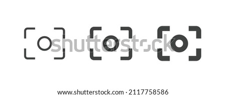 capture icon, center focus symbol, auto focus icon, screen shot, resize, full screen in filled, thin line, outline and stroke style for apps and website	
 Foto d'archivio © 