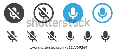 microphone icon mic off symbol voice mute icons	
