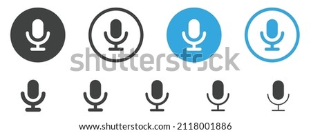 microphone mic icon, voice icon symbol	
