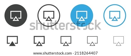Airplay icon air play Screen icons	
