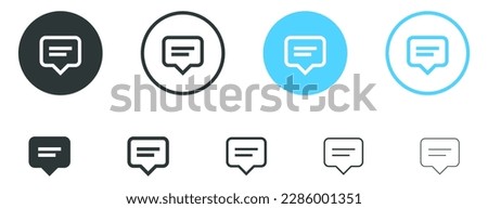comment icon speech bubble symbol chat message icons - talk message Bubble chat icon. tooltip sign - online communication, Conversation, chatting icons