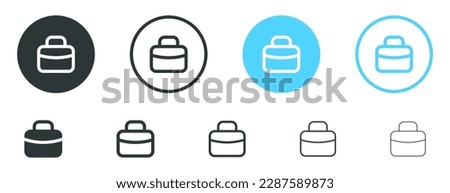 Work job bag icon, briefcase icon. jobs icons
