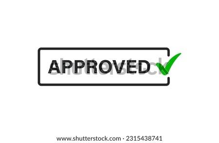 approved stamp banner button with checkmark icon or check box icon with correct. accepted button with checkbox frame green tick box icon, check mark sign