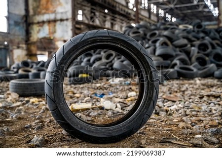 Similar – Image, Stock Photo Old discarded truck tires