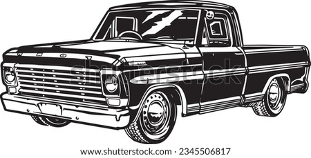 car ford truck vector illustration 