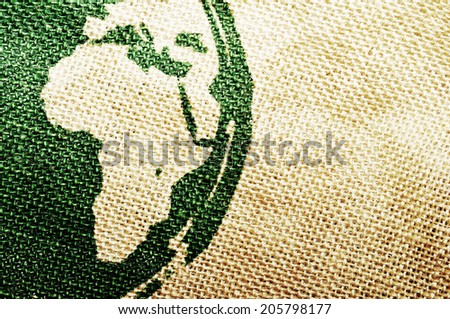 Abstract Africa grungy background printed on canvas