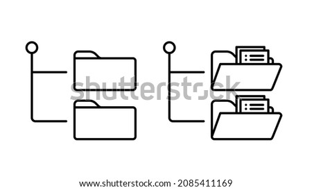 Folder icon. Category and classification concept.