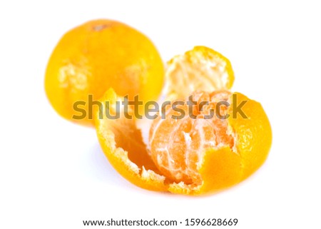 Similar – Image, Stock Photo Peeled and opened tangerine or Clementine