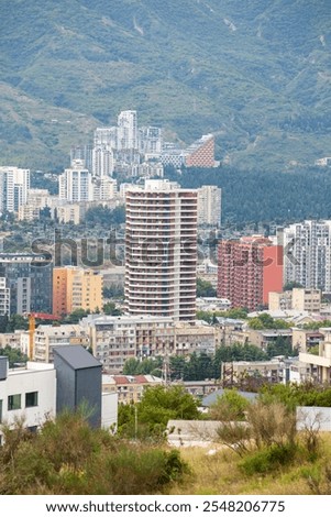 Similar – Image, Stock Photo Aerial view of Vake district, Tbilisi, Georgia.