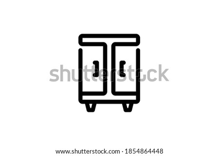 Interior Outline Icon - Cupboard