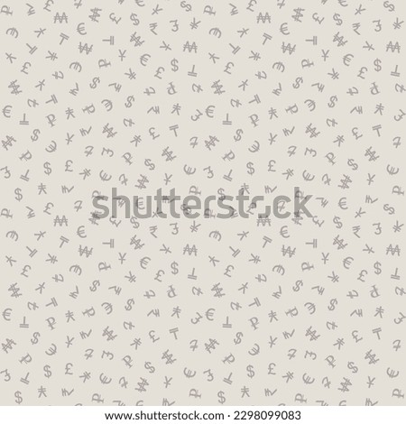 Various foreign currencies signs seamless pattern. Pattern Background. Various currency symbols. Exchange foreign currency pattern. Exchange foreign currency icon.