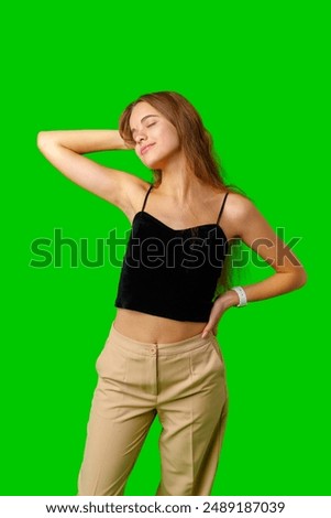 Similar – Image, Stock Photo Portrait of a tanned smiling toddler girl on the beach in summer