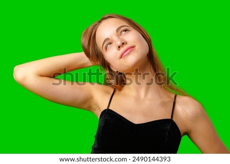Similar – Image, Stock Photo Portrait of a tanned smiling toddler girl on the beach in summer