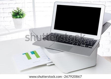 Laptop and printer