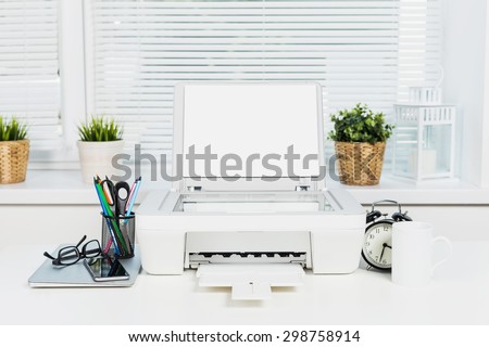Printer. Office interior