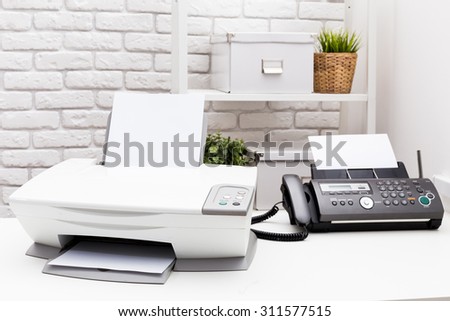 Printer and fax machine, office equipment