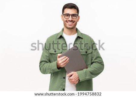 Image, Stock Photo Handsome man with green twig