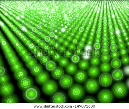 Electric green  shiny effect 3d graphic with neon neon backround  with light effect