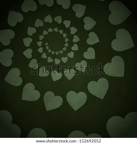 Smoky black  waved partner 3d graphic with loving heart label  on vintage background