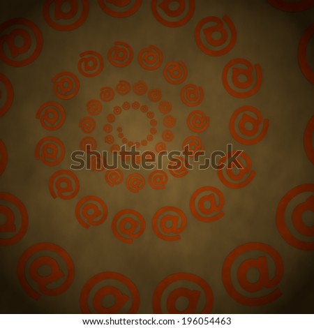 Golden brown  stylish design 3d graphic with connecting email label  on vintage background