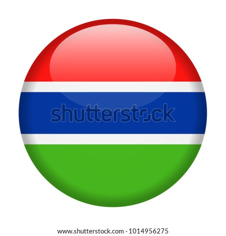 Gambia Flag Vector Round Icon - Illustration