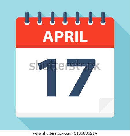 April 17 - Calendar Icon - Vector Illustration