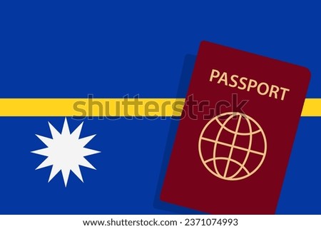 Nauru Passport. Nauru Flag Background Vector