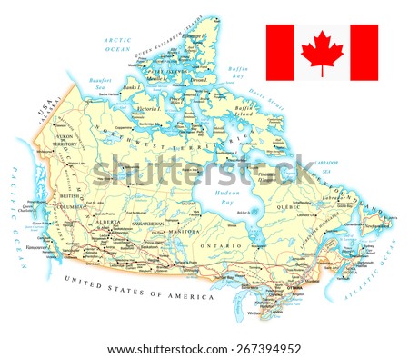 Map of Canada - detailed illustration