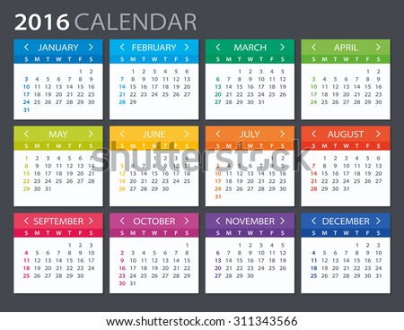 2016 Calendar - illustration
