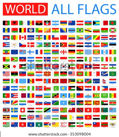 All World Vector Flags - Vector Collection - 353098004 : Shutterstock