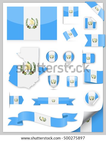 Guatemala Flag Set - Vector Collection
