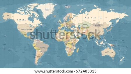 World Map Vector. High detailed illustration of worldmap