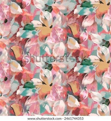 Similar – Image, Stock Photo Fabric pattern with flowers, branches and plants of an old armchair in the bulky waste