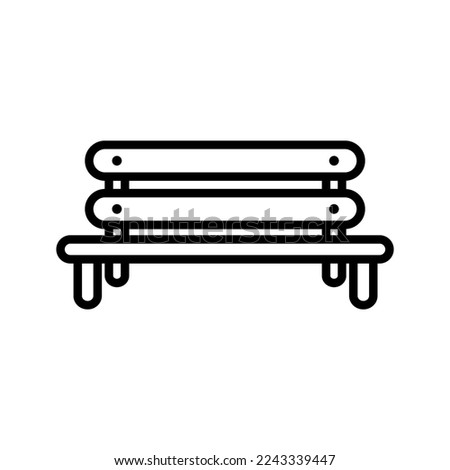 bench icon flat trendy popular simple