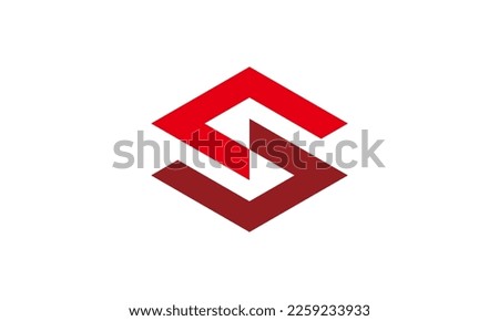 Sharp line hexagon S logo