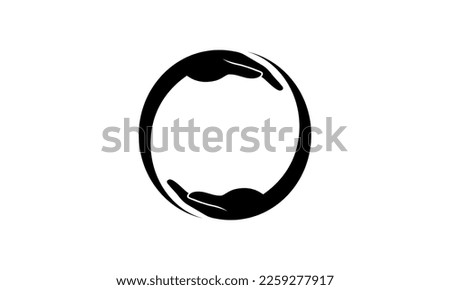 Two arms circular logo up and down