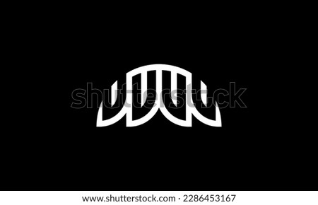 W letter logo and umbrella