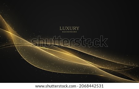 the splendor of luxury black gold poster on abstract background Foto d'archivio © 