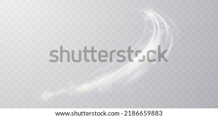 Elegant abstract white light effect design vector illustration with glittering stars on black background. Foto stock © 