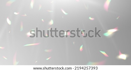 Confetti design with rainbow flare effect vector illustration