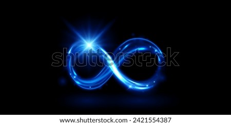 Shining infinity symbol light effect design Elegant sign, vector illustration