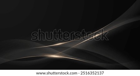 Abstract modern design black background with luxury golden elements vector illustration.