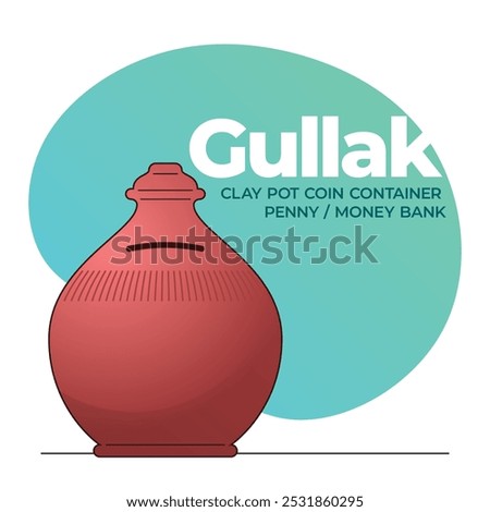 Indian Traditional clay pot Gullak: Traditional clay coin bank, perfect for saving and decorating, ideal for kids and adults; good habits to save money for kids adults too