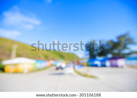 Blurry car park at the Beach