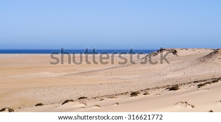 Dakhla Desert landscape, Western Sahara, Morocco