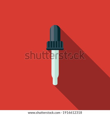 Dropper icon. Eyedropper in flat design. Vector illustration. Vector design of eyedropper and dropper icon. Web element of eyedropper and pipette vector icon for stock.