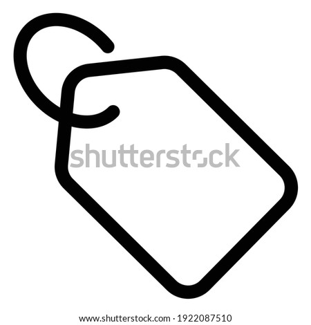 Hangtag, hang tag label flat icon for apps and websites, Vector icon Sale tags. Price tag label icon, Vector sale gift blank pricetag outline isolated on white background
