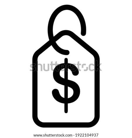 Hangtag, hang tag label flat icon for apps and websites, Vector icon Sale tags. Price tag label icon, Vector sale gift blank pricetag outline isolated on white background