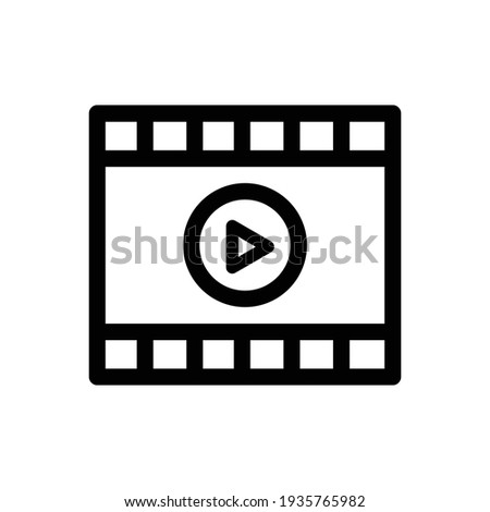 Video Player Icon. Media player icon. Cinema icon. Vector Illustration. Video, Cinema, Film Line Icon