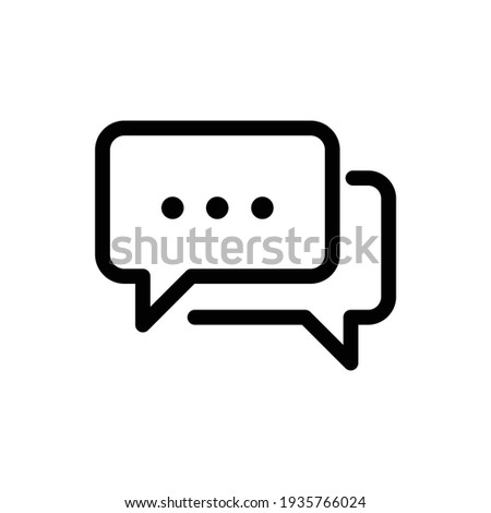 Talk bubble speech icon. Blank empty bubbles vector design elements. Chat on line symbol template. Dialogue balloon sticker silhouette. Chat icon, Communication Line Icon, Communication Line Icon